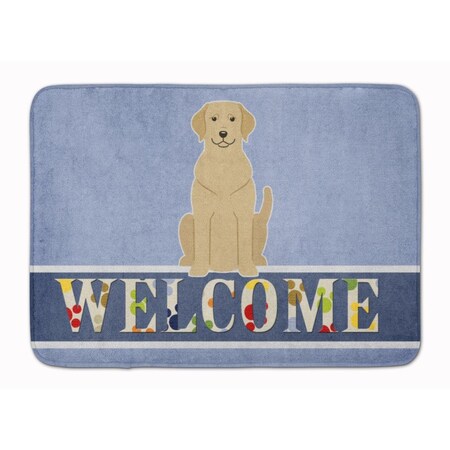 Carolines Treasures Yellow Labrador Welcome Machine Washable Memory Foam Mat BB5636RUG